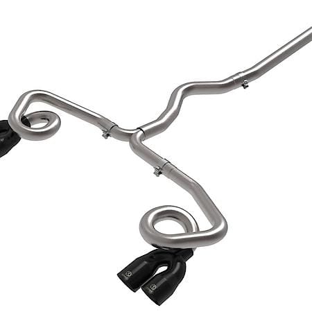 Takeda 3" to 2-1/2" 304 Stainless Steel Cat-Back Exhaust System with Black Tip