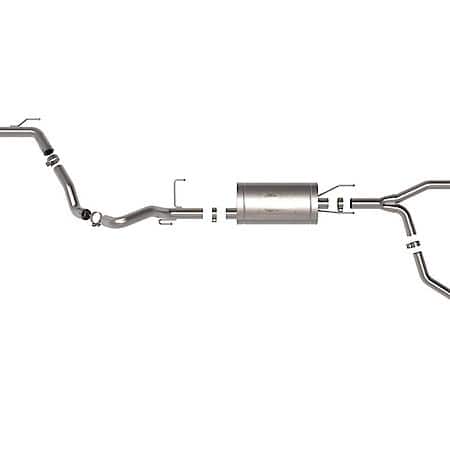 Vulcan Series 2-1/2" to 3" Stainless Steel Cat-Back Exhaust with Black Tip