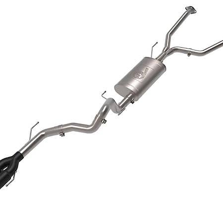 Vulcan Series 2-1/2" to 3" Stainless Steel Cat-Back Exhaust with Black Tip