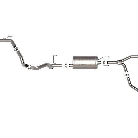 Vulcan Series 2-1/2" to 3" Stainless Steel Cat-Back Exhaust with Polished Tip