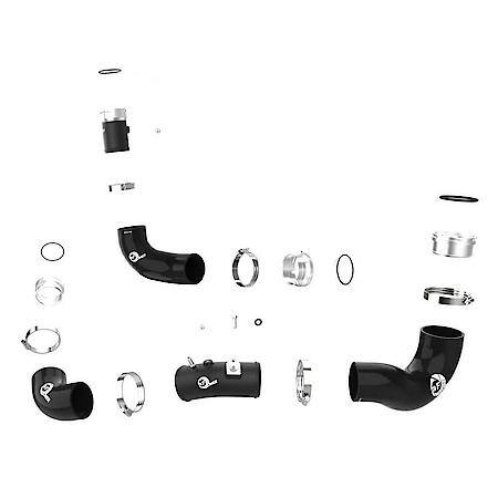 BladeRunner 2-1/2" & 2-3/4" Aluminum Hot and Cold Charge Pipe Kit, Black