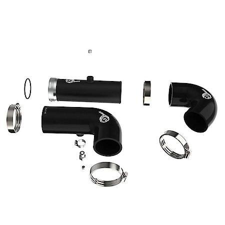 BladeRunner 3" & 3-1/2" Aluminum Hot and Cold Charge Pipe Kit, Black