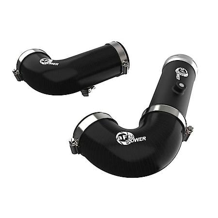 BladeRunner 3" & 3-1/2" Aluminum Hot and Cold Charge Pipe Kit, Black