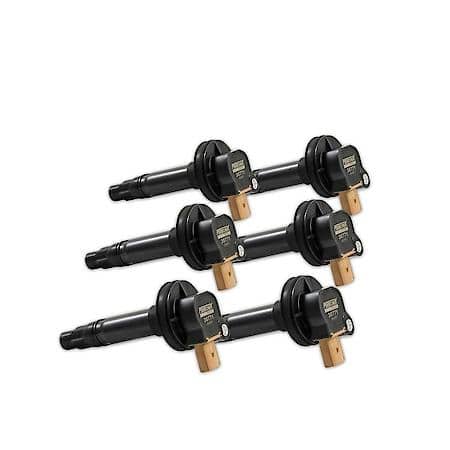 Coil Flame-Thrower Ford V6 EcoBoost 3.5L; 3-Pin Brown; Set of 6; 2011-20