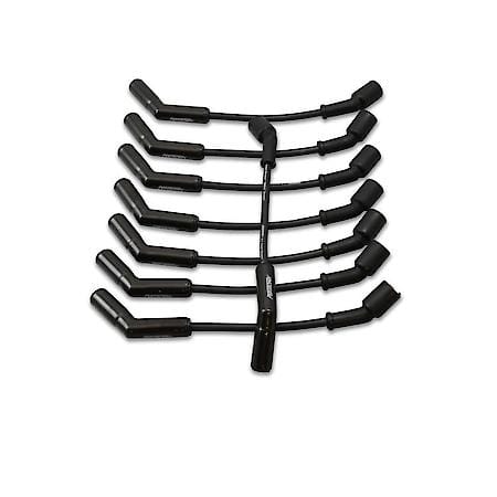 Wires, 8mm GM LS 45 Deg. Black Ceramic Boot; Black wire