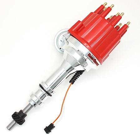 Distributor Billet Magnetic Trigger Ford 351W Red Male Cap Vacuum Advance