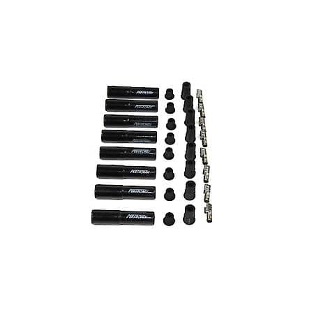 Black Ceramic Spark Plug Straight Boot Set