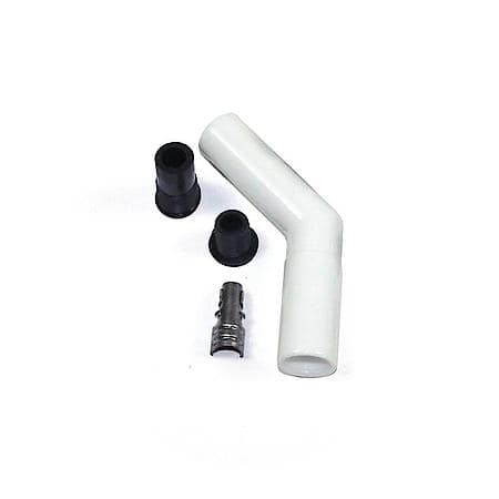 White Ceramic Spark Plug 45 Deg Boot