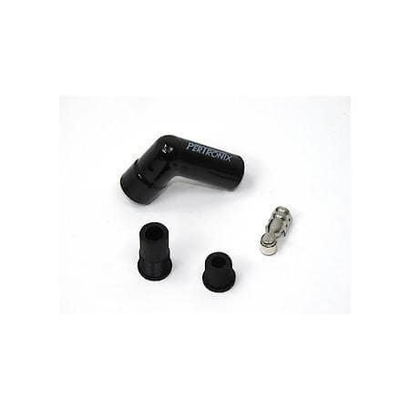 Black Ceramic Spark Plug 90 Degree Boot Set