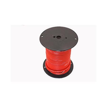 Wires, 8Mm Red, White Script - 100Ft Spool