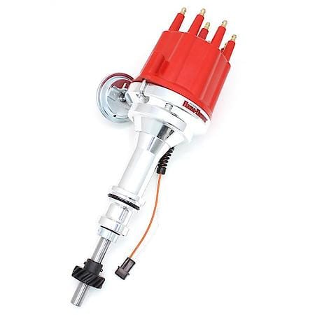 Distributor Billet Magnetic Trigger Ford 351C Red Male Cap Vacuum Advance
