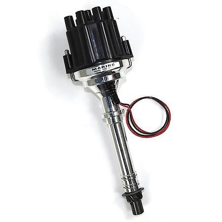 Distributor Billet I3 Marine Chevy rev rotation Black Cap