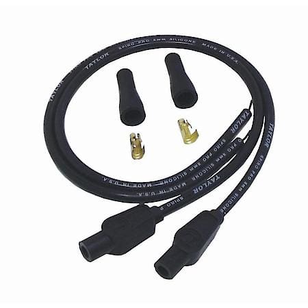 8mm Spiro-Pro Black Motorcycle Universal 180 Ignition Wire