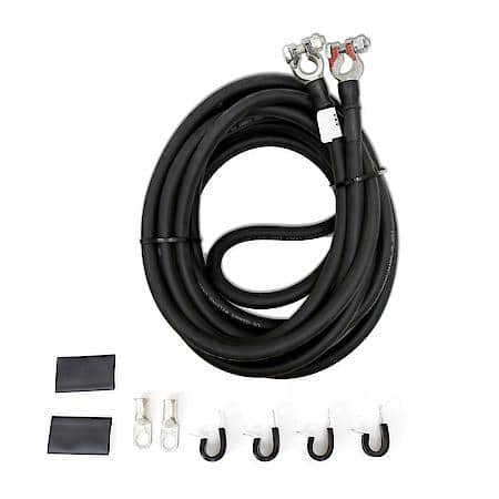 1/0 ga Black 20ft Battery Cable Kit