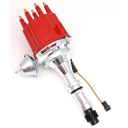 Distributor Billet Magnetic Trigger Buick 400-455 Red Male Cap Vacuum Advance