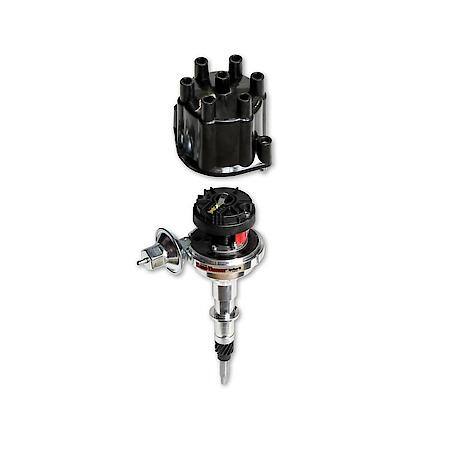 Distributor Billet AMC/Jeep/IH L6 Vac Black Cap