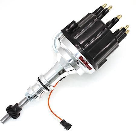 Distributor Billet Magnetic Trigger Ford SB Black Male Cap Vacuum Advance
