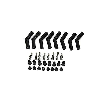 Black Ceramic Spark Plug 45 Degree Boot Set
