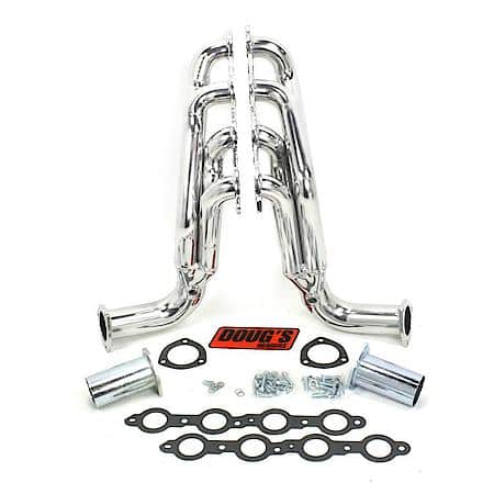58-64 Chevy LS  Long Tube Silver Ctd