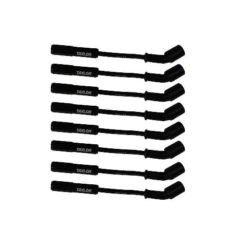 8mm Spiro Pro  LS 8 cyl 9.5 in 180░ black wire, black ceramic