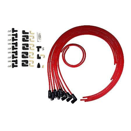 8mm Spiro Pro Black Ceramic Boot Universal Wire Set 90? Red