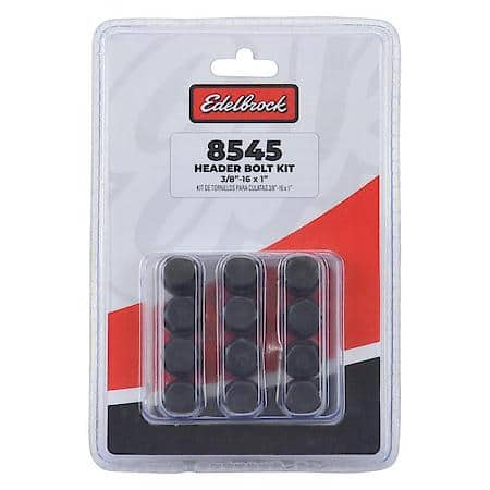Exhaust Header Bolts, 3/8"-16 X 3/4", Black Oxide (Set Of 12)