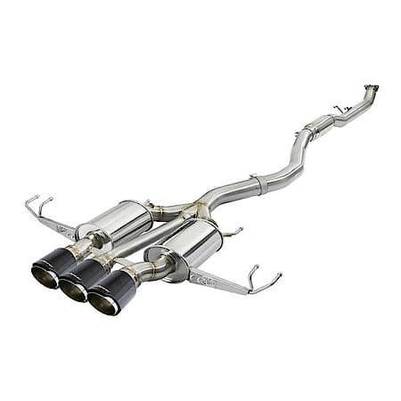 Takeda 3" 304 Stainless Steel Cat-Back Exhaust System with Carbon Fiber Tips
