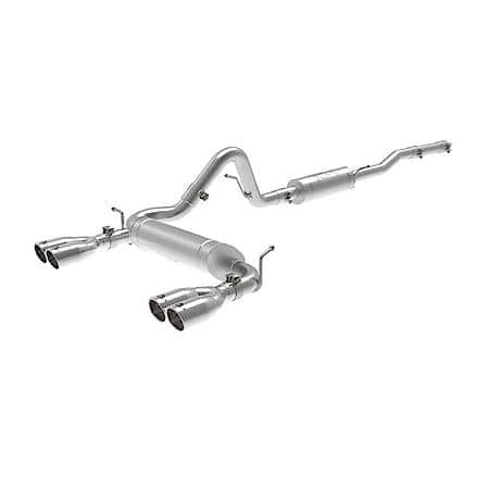 Vulcan Series 2-1/2" 304 Stainless Steel Cat-Back Exhaust System, Polished Tip