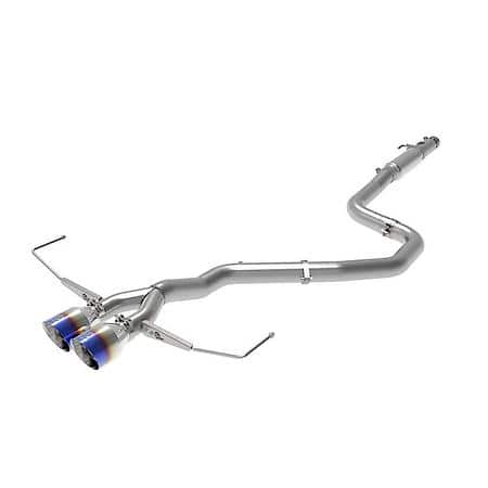 Takeda 3" to 2-1/2" 304 Stainless Steel Cat-Back Exhaust with Blue Flame Tip