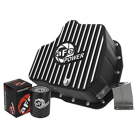 Pro Series Engine Oil Pan Black with Machined Fins