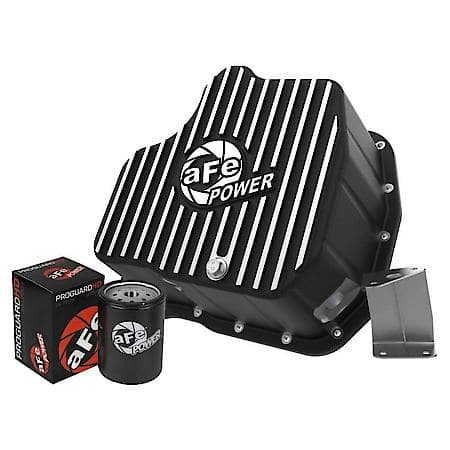 Pro Series Engine Oil Pan Black with Machined Fins