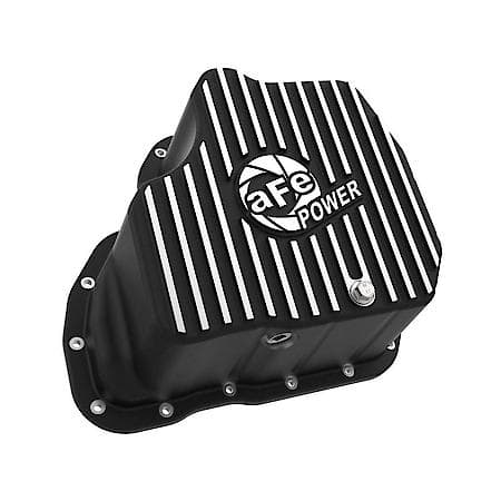 Pro Series Engine Oil Pan Black with Machined Fins