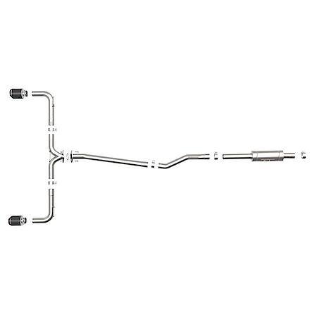Takeda 2-1/2" 304 Stainless Steel Cat-Back Exhaust System with Carbon Fiber Tips