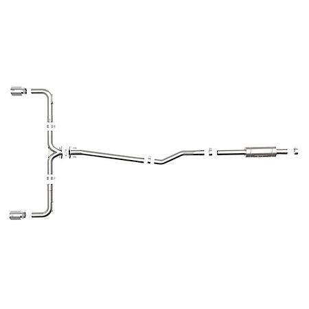 Takeda 2-1/2" 304 Stainless Steel Cat-Back Exhaust System with Polished Tips