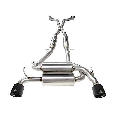 Takeda 2-1/2" 304 Stainless Steel Cat-Back Exhaust System with Black Tips