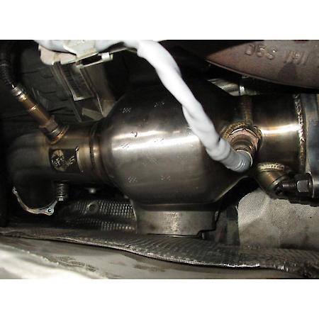 Twisted Steel Down Pipe 3" 304 Stainless Steel with Cat