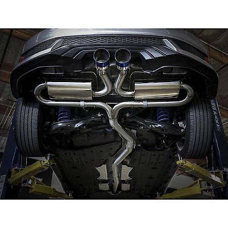 Takeda 3" 304 Stainless Steel Cat-Back Exhaust with Center Carbon Fiber Tips