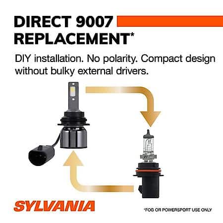 9007 LED Ultra Powersports & Fog Bulb, 2 Pack
