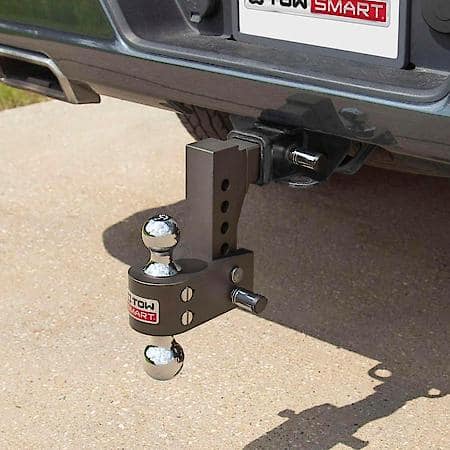 Class V, Adjustable Trailer Hitch Tri-Ball Mount, 12K lb, 5-5/8 Drop - 6-1/2" Rise