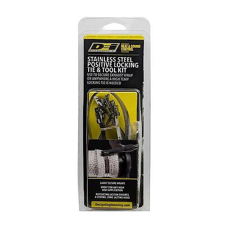 Stainless-Steel Positive Locking Tie Kit, 100Lb Tensile Strength