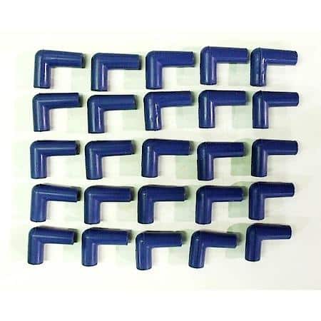 90 Degree Blue Silicone Plug Boot