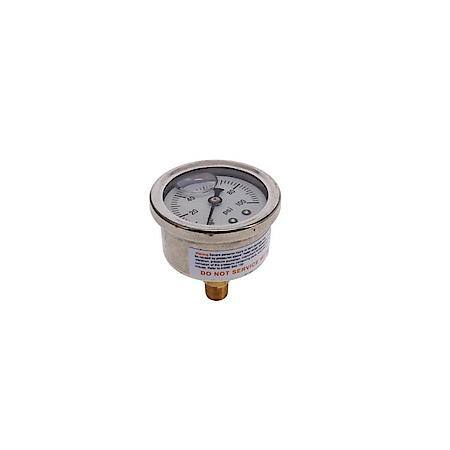 Liquid-Filled 0-100 PSI Fuel Pressure Gauge - Chrome