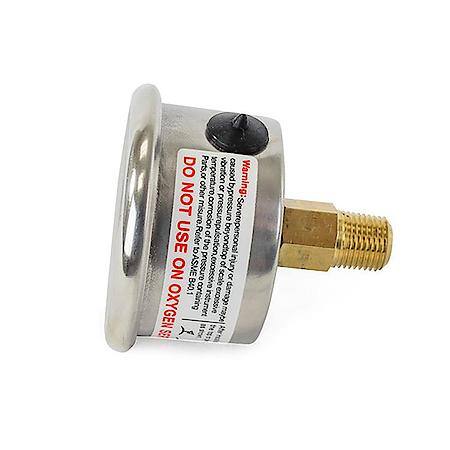 Liquid-Filled 0-100 PSI Fuel Pressure Gauge - Chrome