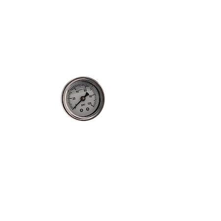Liquid-Filled 0-100 PSI Fuel Pressure Gauge - Chrome