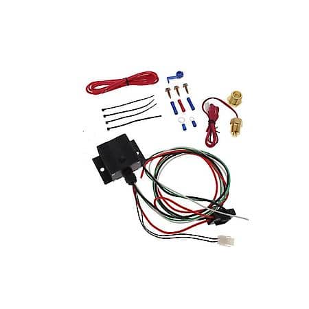 Adjustable 150F - 240F Red Electric Fan Controller with Thread-In Thermostat