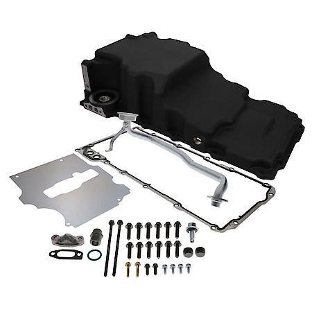 Black Aluminum Low-profile Retro-fit LS 5.7 Quart Oil Pan with Added Clearance