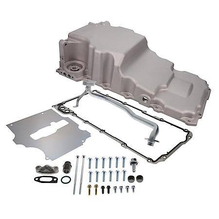 Satin Aluminum Low-profile Retro-fit LS 5.7 Quart Oil Pan with Added Clearance