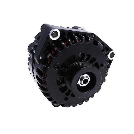 Alternator: AD244 Style 220 Amp with Serpentine Pulley, Black