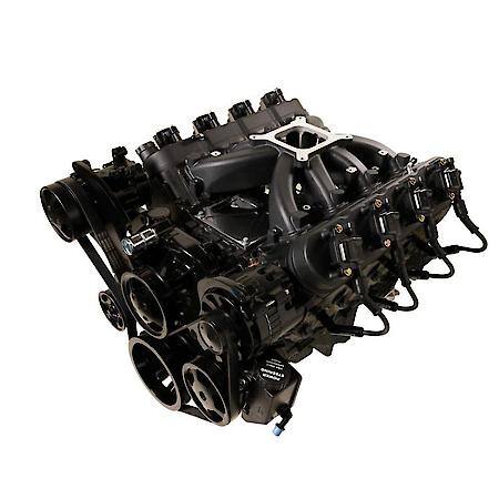 LS Black Serpentine Front Drive System with Integral Power Steering Reservoir