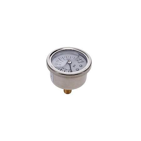 Liquid-Filled 0-15 PSI Fuel Pressure Gauge - Chrome
